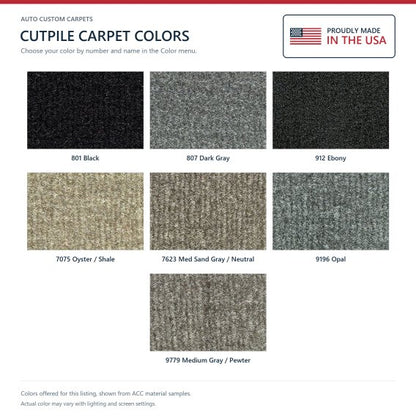 ACC Cutpile color options for this listing - Proudly Made in the USA