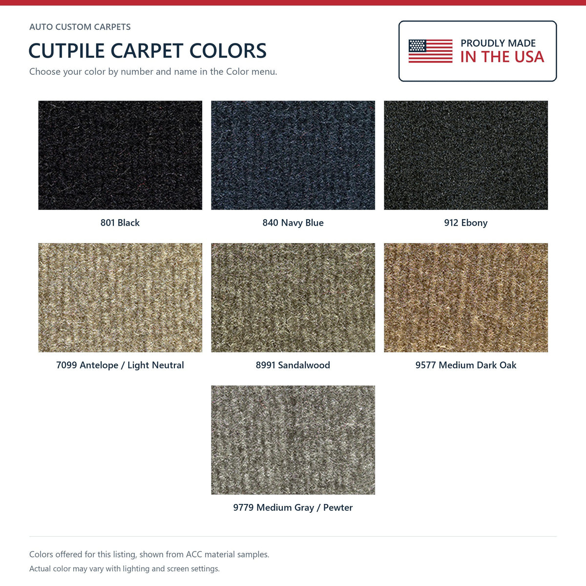 2000-2006 Chevrolet Suburban 2500 4DR Pass Area Cutpile Molded Replacement Carpet Kit - 1-Piece - product details image 9