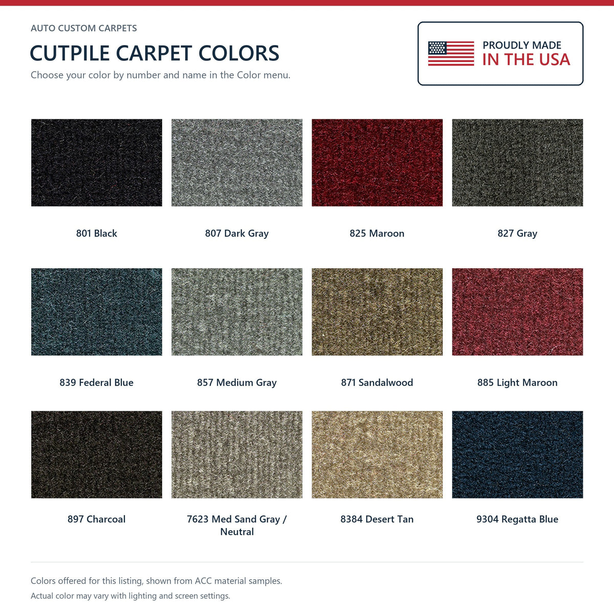 1993-1996 Buick Regal 2DR/4DR Hardtop/Sedan Cutpile Molded Replacement Carpet Kit - 1-Piece - product details image 9