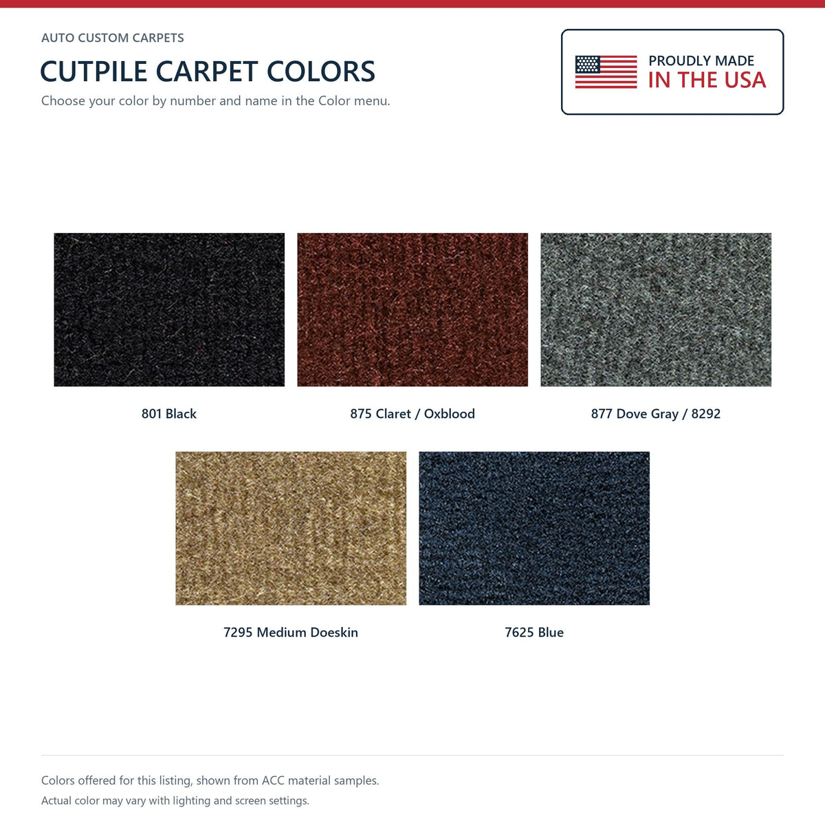 1984-1987 Buick Regal Grand National 2DR Cutpile Molded Replacement Carpet Kit - 1-Piece - product details image 9