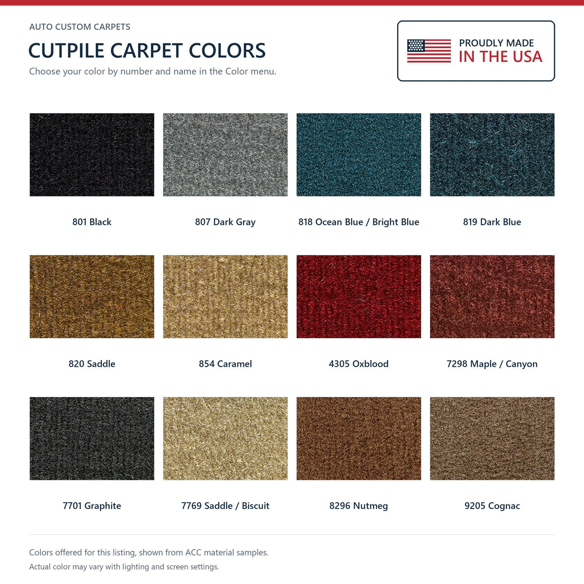 1976-1986 Jeep CJ7 Complete Cutpile Molded Replacement Carpet Kit with Mass Backing - 11-Piece - product details image 8