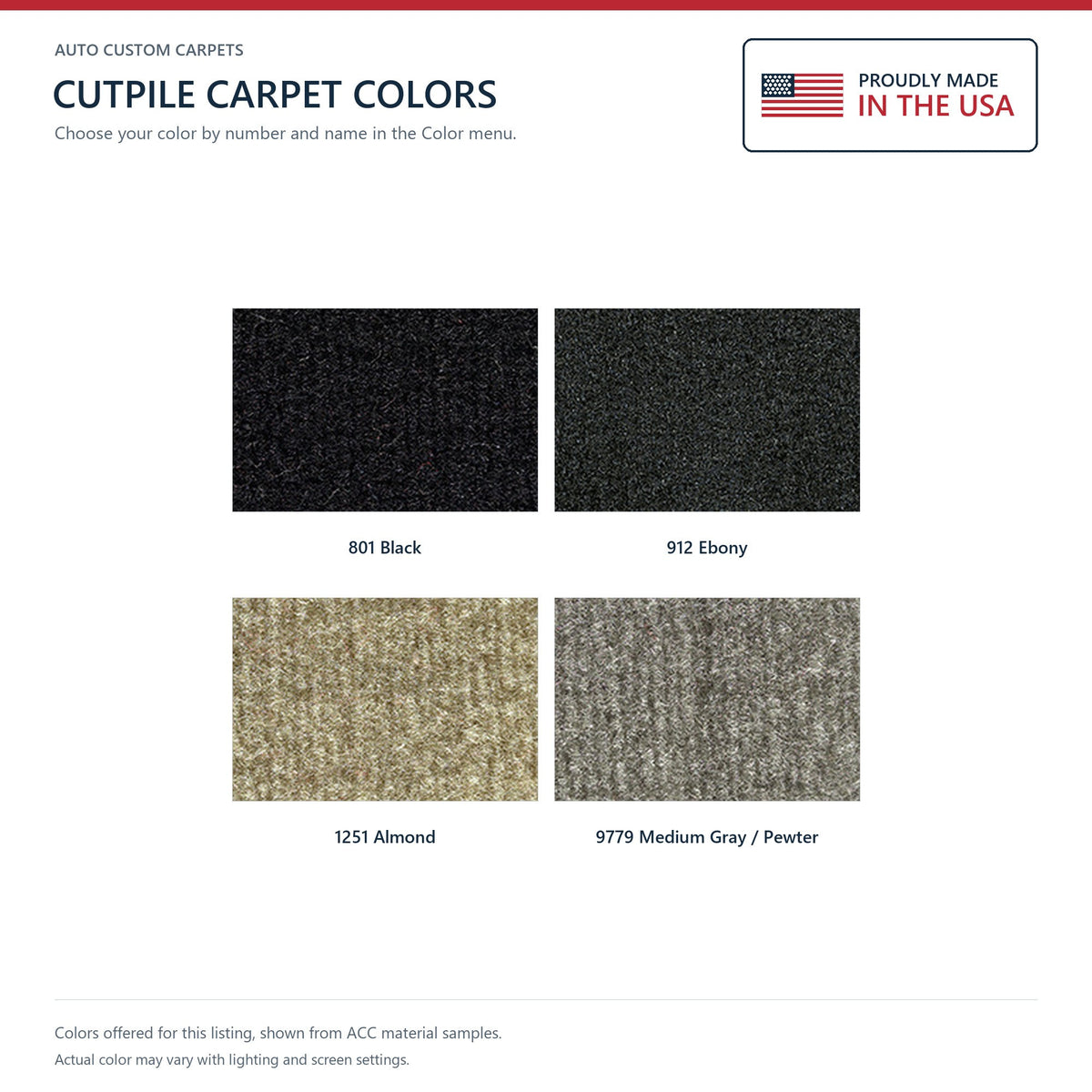 2004-2012 Chevrolet Colorado Crew Cab 2 & 4WD Cutpile Molded Replacement Carpet Kit - 1-Piece - product details image 9