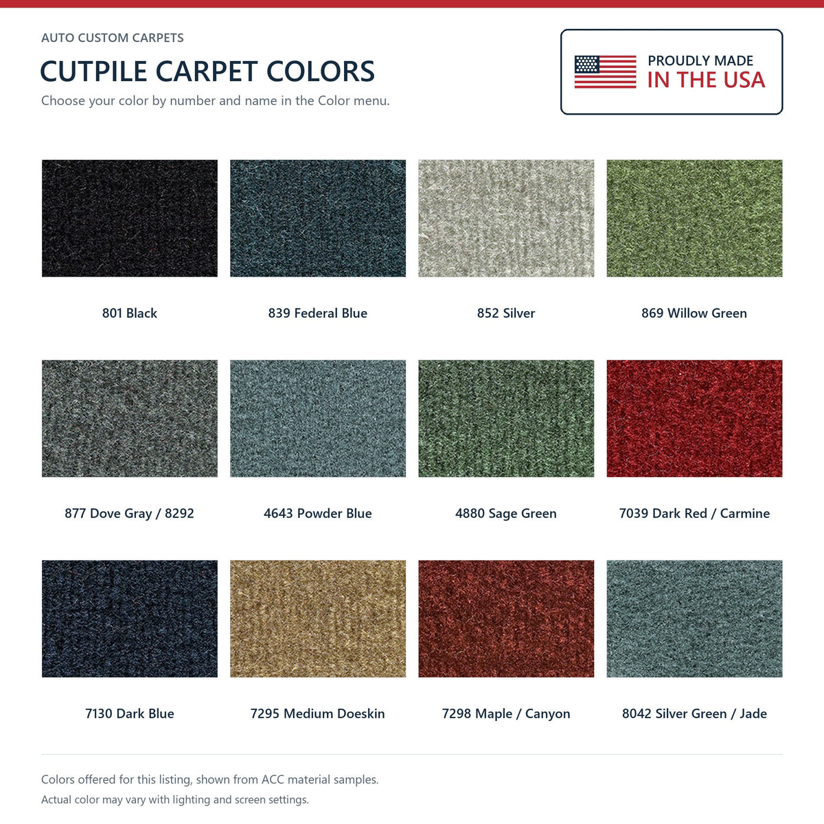 1978-1981 Oldsmobile Cutlass 2DR/4DR Cutpile Molded Replacement Carpet Kit - 1-Piece - product details image 9