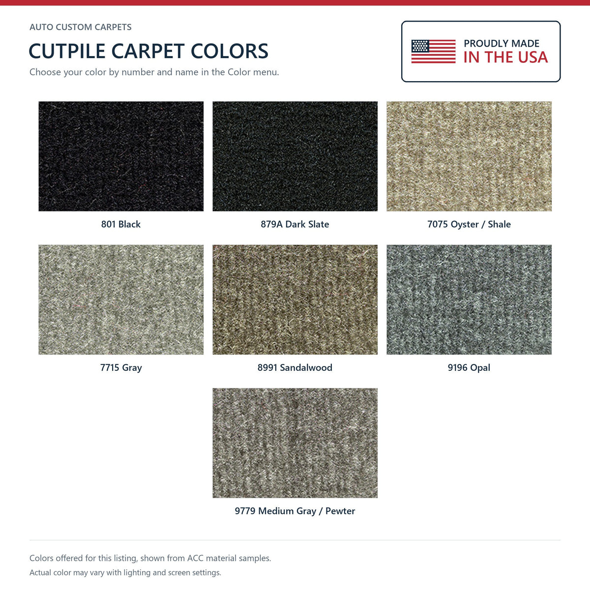 2008-2016 Chrysler Town & Country w/o Heel Pad Van Pass Area Cutpile Replacement Carpet Kit - 1-Piece - product details image