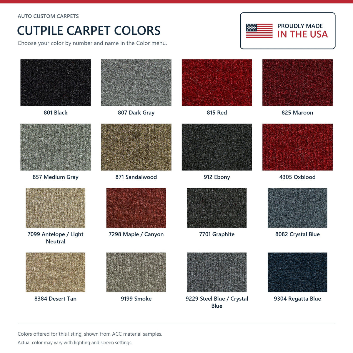 1983-1993 Ford Mustang Convertible Pass Area Cutpile Molded Replacement Carpet Kit - 1-Piece - product details image 9