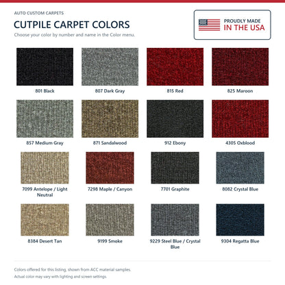 1983-1993 Ford Mustang Convertible Pass Area Cutpile Molded Replacement Carpet Kit - 1-Piece - product details image 9