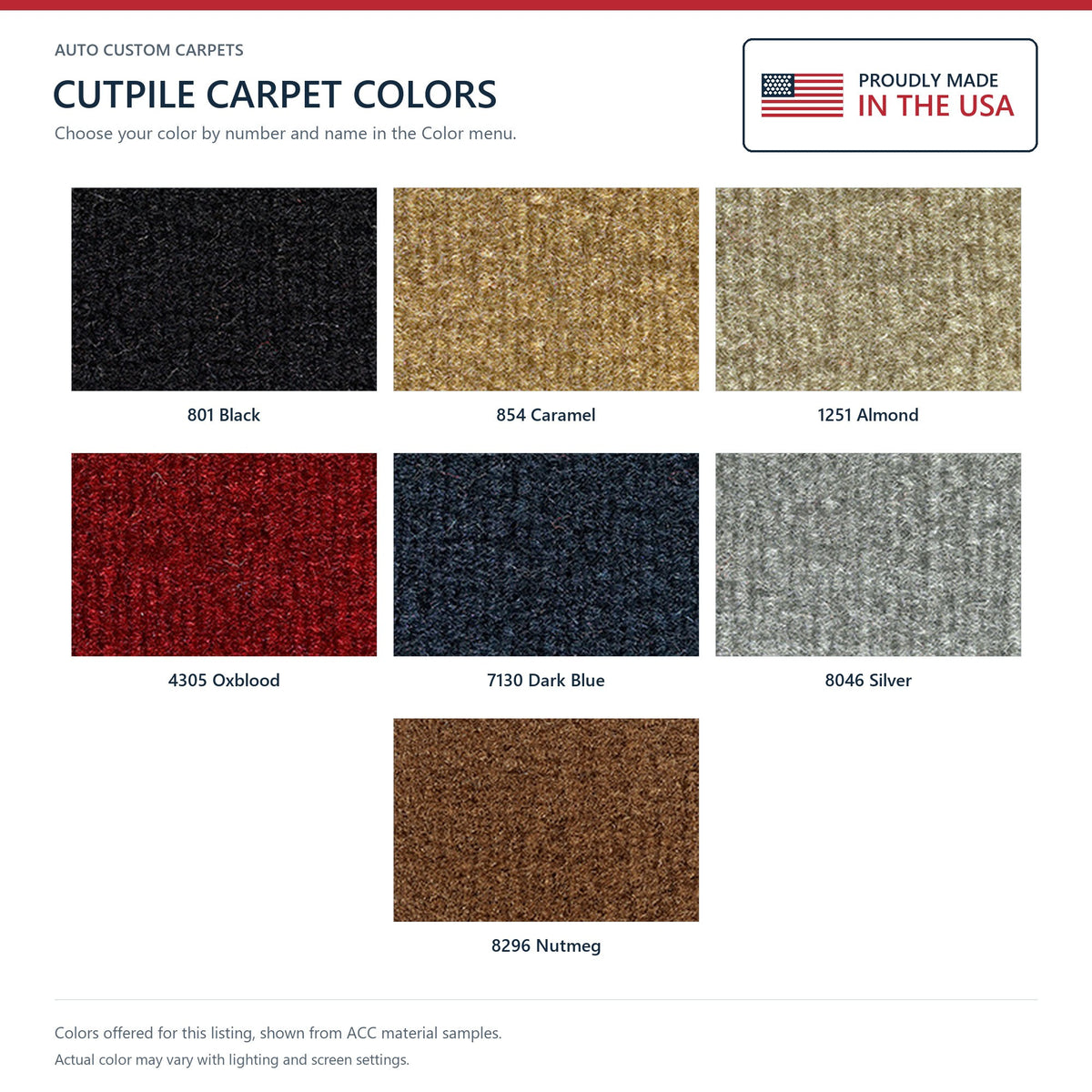 1983-1987 Dodge Charger Back Panel Cutpile Replacement Carpet Kit - 1-Piece - product details image 5