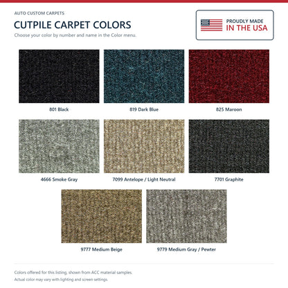 1991-1996 Buick Park Avenue 4DR w/o Heat Vents Cutpile Molded Replacement Carpet Kit - 1-Piece - product details image 9