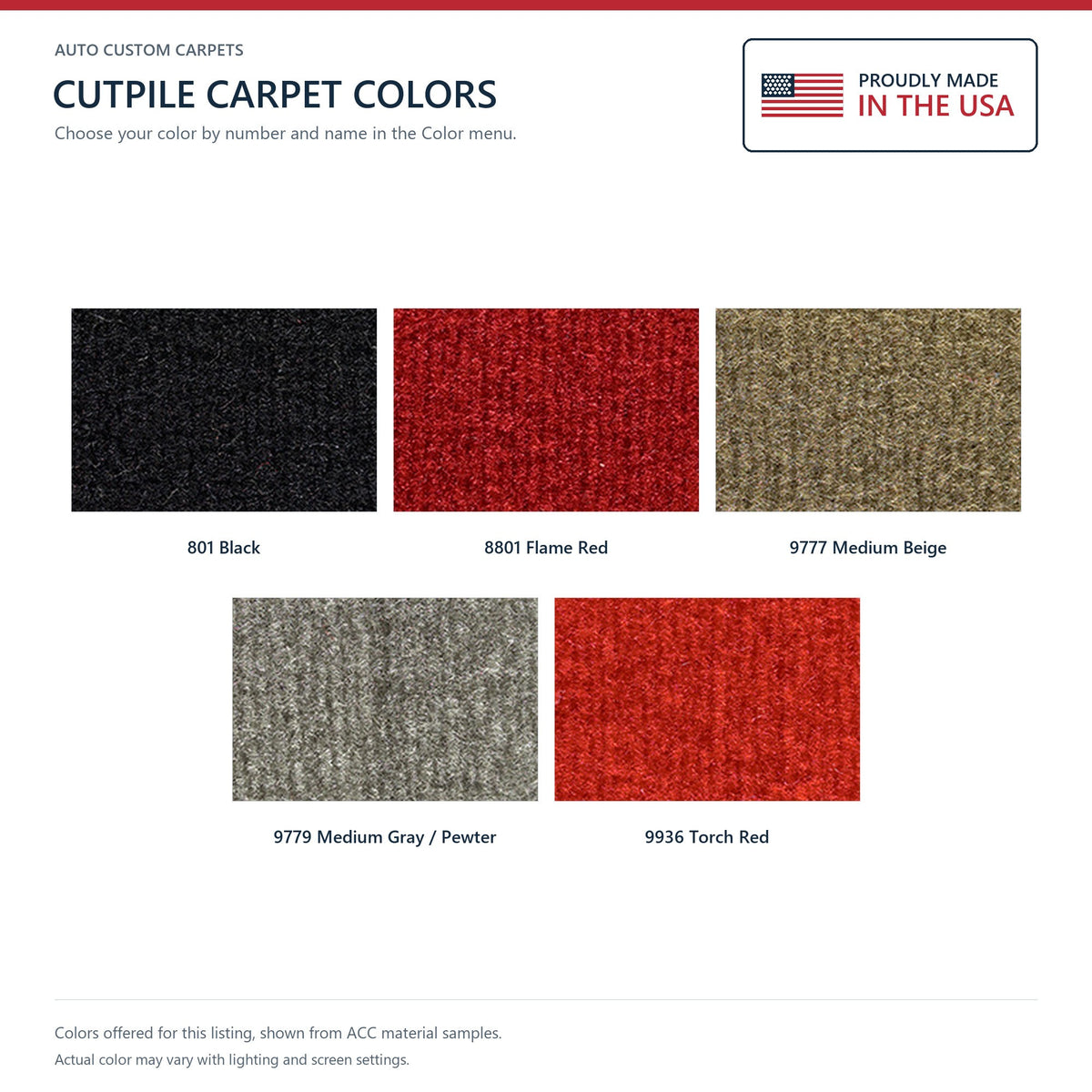 1994-1996 Chevrolet Corvette Console Strip Cutpile Molded Replacement Carpet Kit - 2-Piece - product details image 6