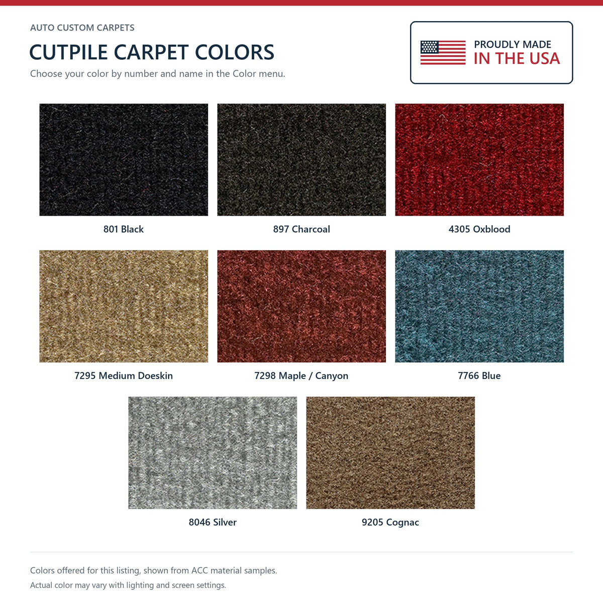1982-1990 GMC S15 Reg Cab 4WD Auto/Manual Cutpile Molded Replacement Carpet Kit - 1-Piece - product details image 10