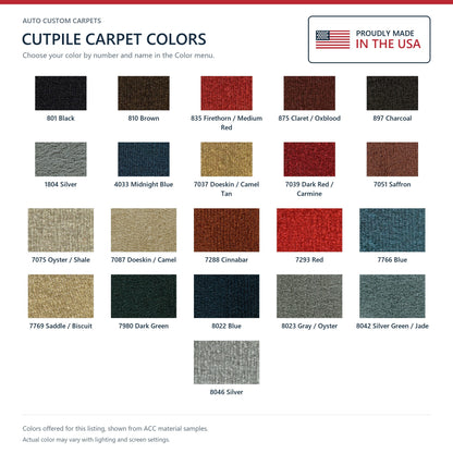 1978-1982 Chevrolet Corvette Door Panel Material Cutpile Replacement Carpet Kit - 1-Piece - product details image 5