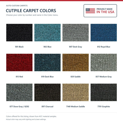 ACC Cutpile color options for this listing - Proudly Made in the USA