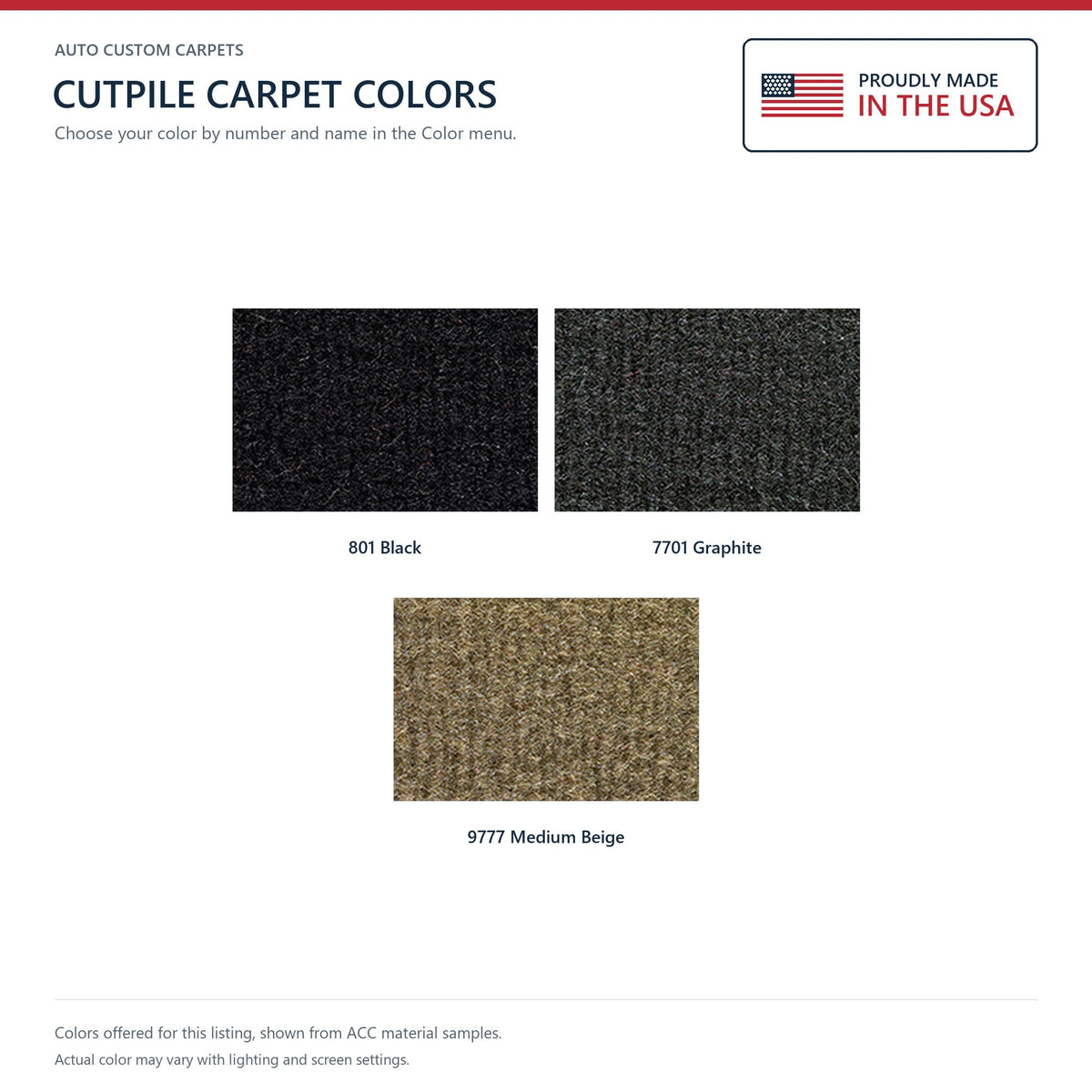 2002-2004 Oldsmobile Bravada 4DR w/o Heel Pad Cutpile Replacement Carpet Kit w/ Mass Backing - 2-Piece - product details imag