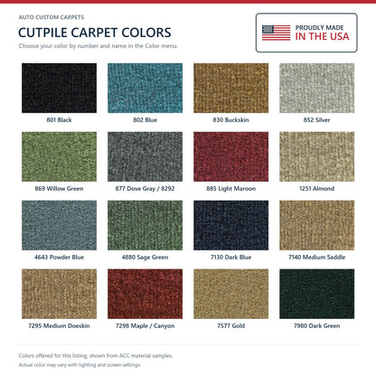 1974-1978 Cadillac Eldorado Cutpile Molded Replacement Carpet Kit - 1-Piece - product details image 9