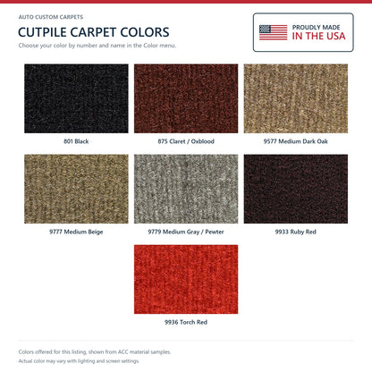 1998-2000 Chevy Corvette Conv Rear Cutpile Molded Replacement Carpet Kit w/ Mass Backing - 5-Piece - product details image 7