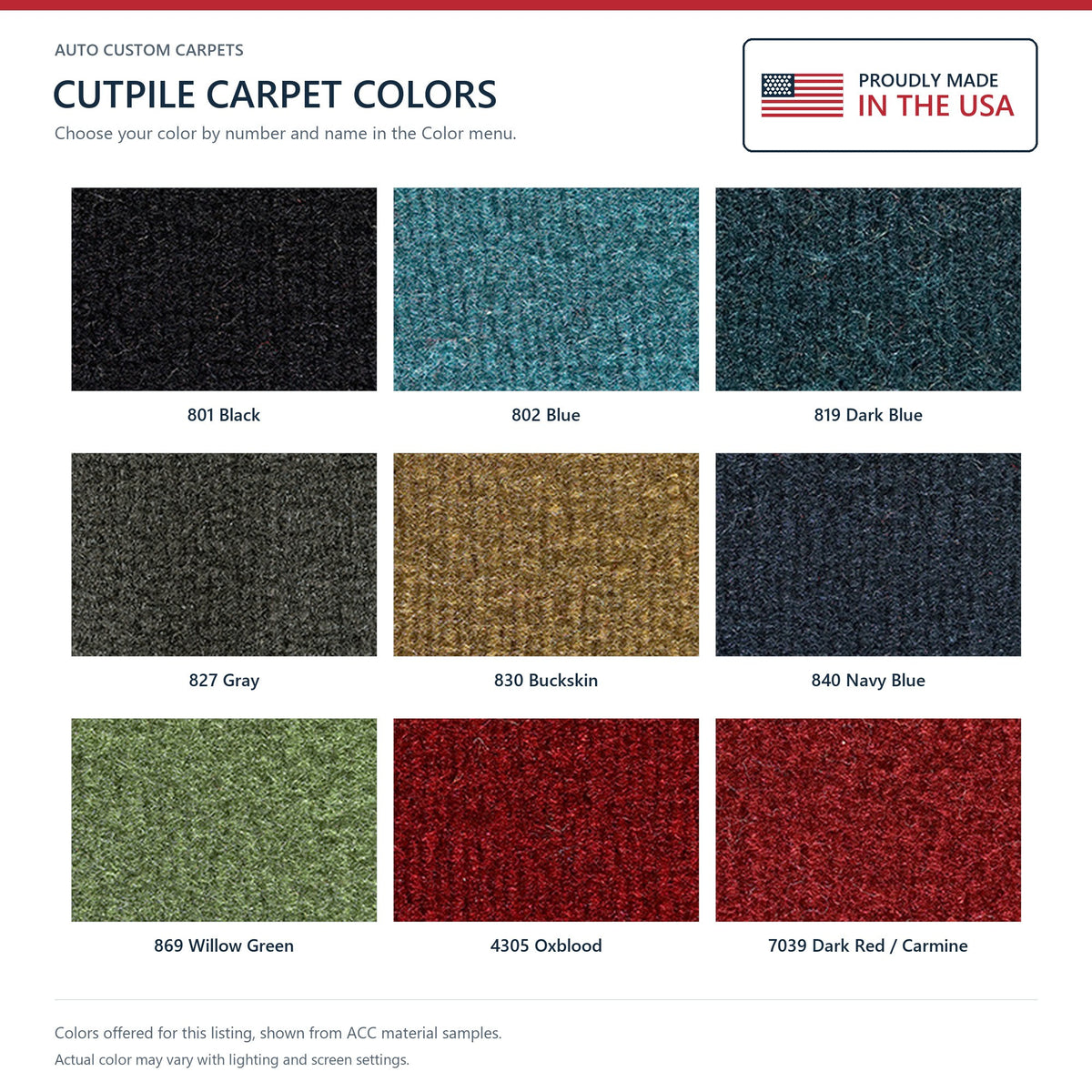 1974-1976 Buick Electra 4DR Cutpile Molded Replacement Carpet Kit - 2-Piece - product details image 9