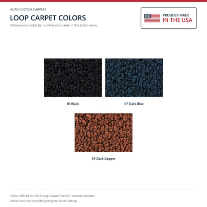 1957-1958 Plymouth Belvedere 2DR Hardtop Bench Seat Loop Replacement Carpet Kit - 2-Piece - product details image 8