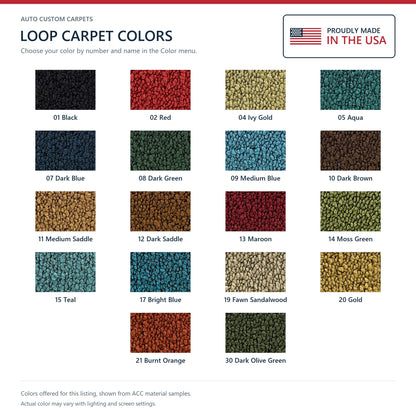 1968-1973 Dodge Dart 2DR Hardtop/Convertible Auto Loop Molded Replacement Carpet Kit - 2-Piece - product details image 9