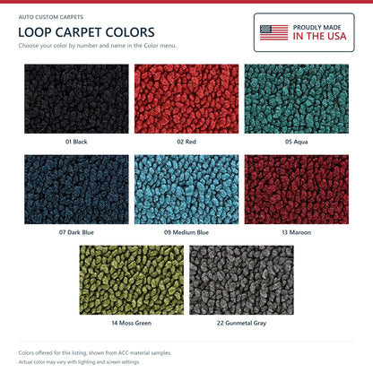 1966 Ford Thunderbird Hardtop/Convertible 4spd Loop Molded Replacement Carpet Kit - 2-Piece - product details image 9