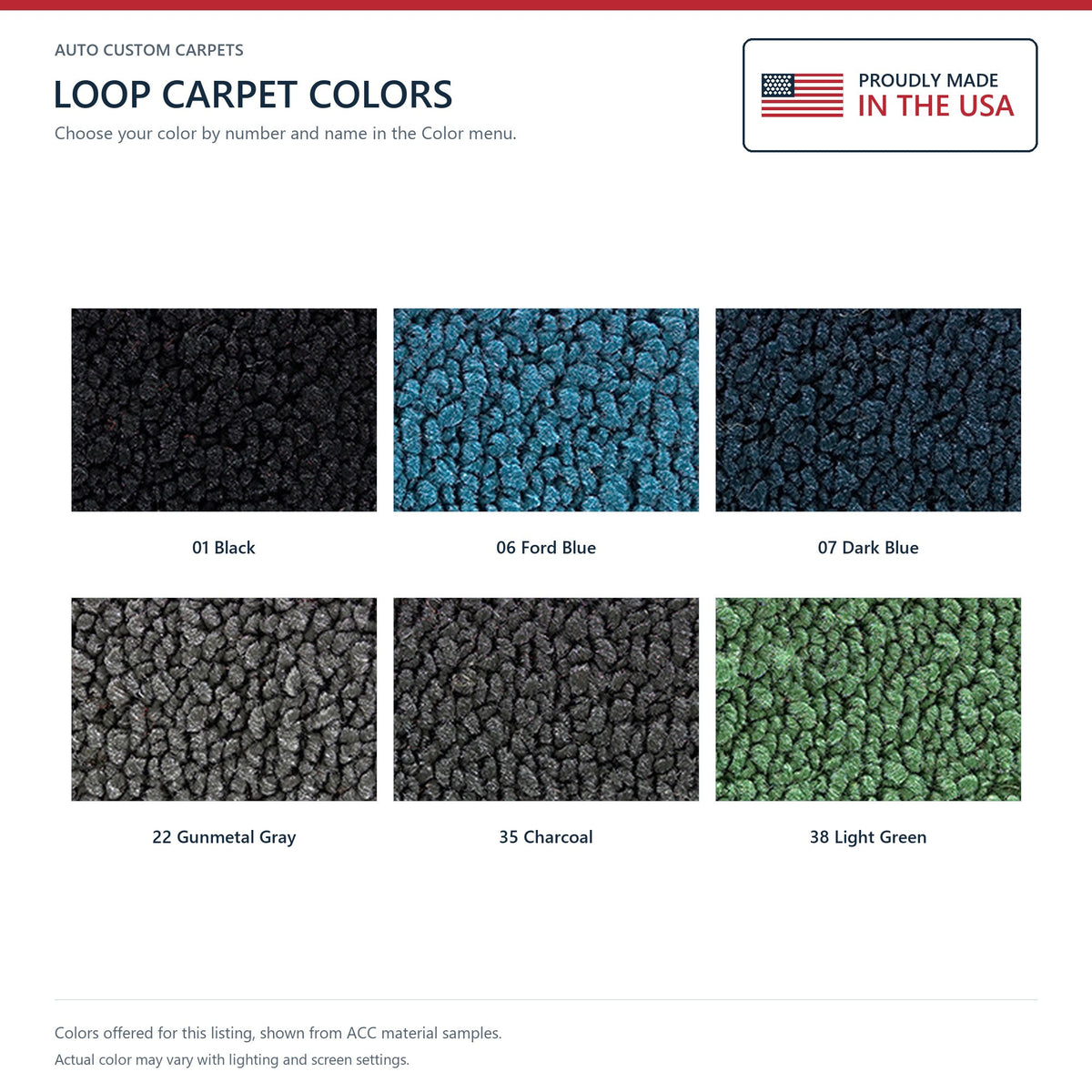 1953-1954 Chevrolet Two-Ten Series 4DR Wagon Loop Replacement Carpet Kit - 2-Piece - product details image 8