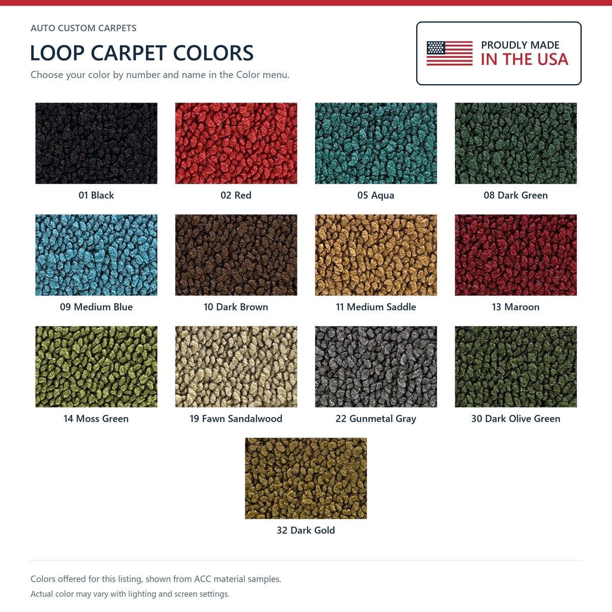 1964-1966 Plymouth Barracuda 4spd Complete Loop Molded Replacement Carpet Kit - 9-Piece - product details image 9
