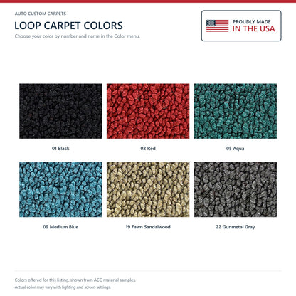 1962-1963 Dodge Polara Console Strip 2DR Auto/4spd Fits Short Loop Replacement Carpet Kit - 2-Piece - product details image 4