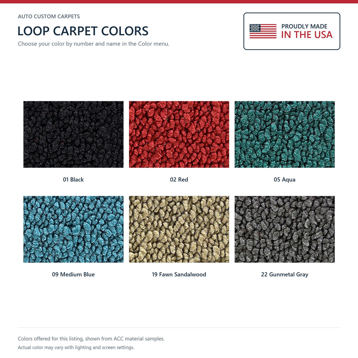 1962-1963 Dodge Polara Console Strip Auto/4spd Fits Short Loop Replacement Carpet Kit - 2-Piece - product details image 4