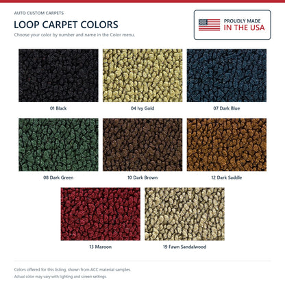 1972-1973 Ford Torino GT with 2 Black Inserts 2DR Auto Loop Molded Replacement Carpet Kit - 1-Piece - product details image 9