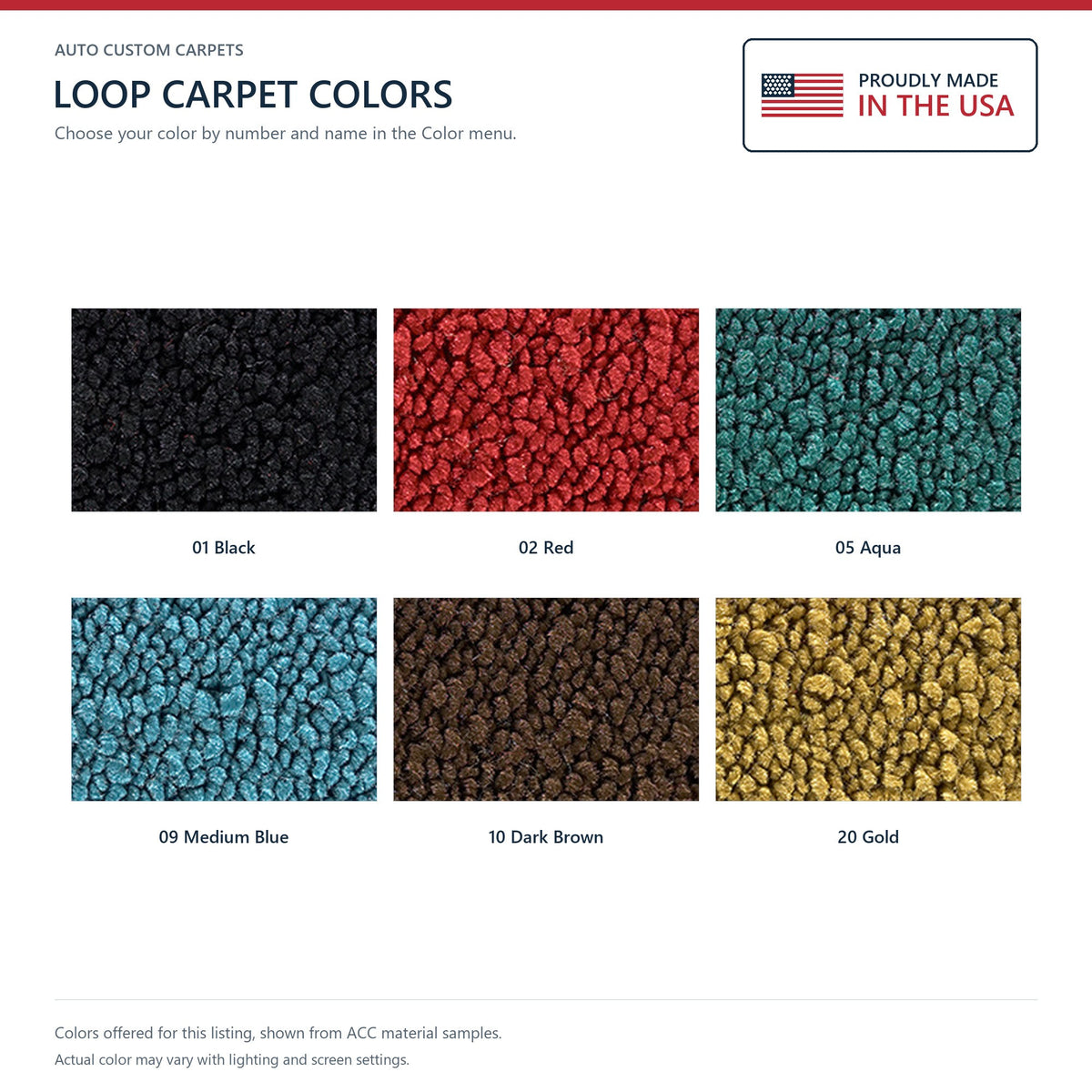 1964 Dodge 440 2DR/4DR 4spd Loop Molded Replacement Carpet Kit - 2-Piece - product details image 9
