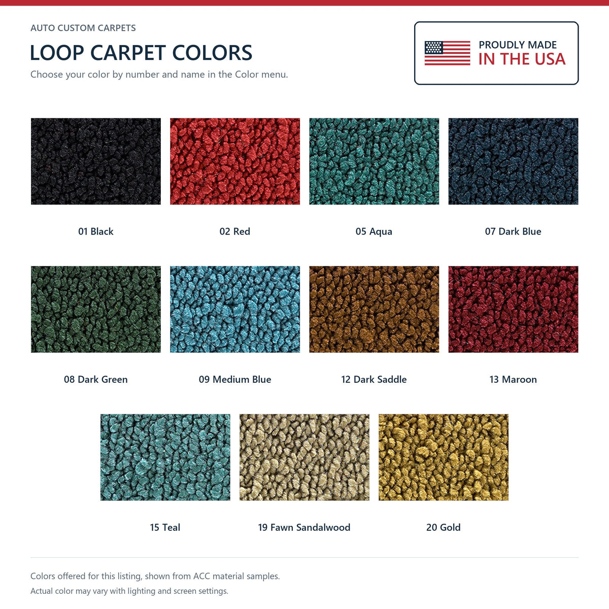 1967 Dodge Dart 2DR Hardtop/Convertible Auto with Tails Loop Molded Replacement Carpet Kit - 2-Piece - product details image 