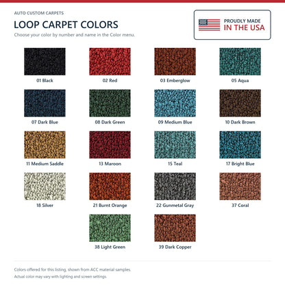 1958 Chevrolet Del Ray 4DR Sedan Loop Molded Replacement Carpet Kit - 2-Piece - product details image 9