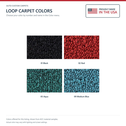 1960 Chevrolet Biscayne 4DR Sedan Loop Molded Replacement Carpet Kit - 2-Piece - product details image 8