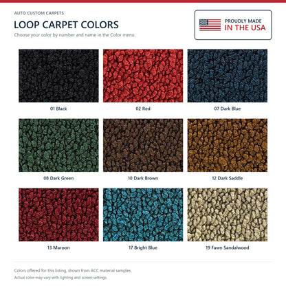 1972-1973 Mercury Montego 4DR Loop Molded Replacement Carpet Kit - 1-Piece - product details image 9