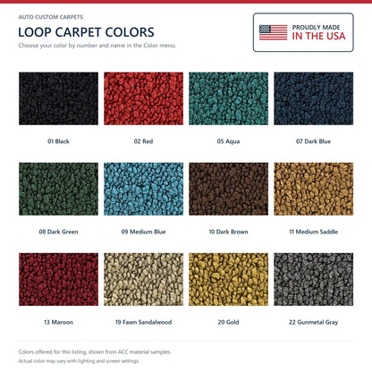 1964-1967 Buick Special Door Panel 2DR 5 Inch Inserts Loop Replacement Carpet Kit - 2-Piece - product details image 4
