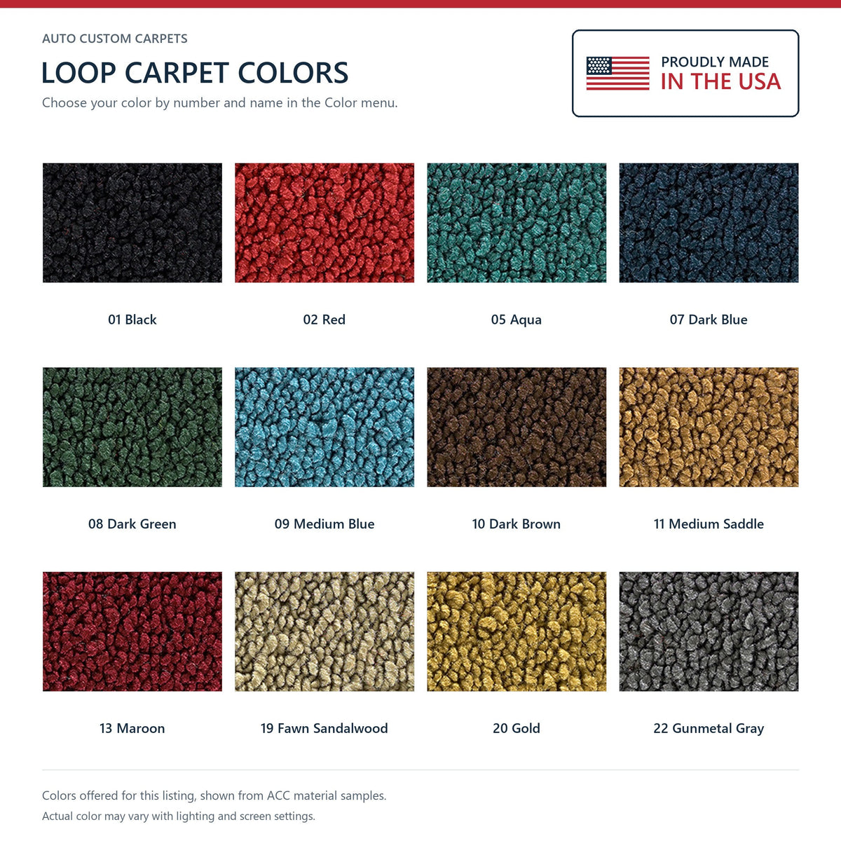 1964-1967 Buick Special 4DR Auto Loop Molded Replacement Carpet Kit - 2-Piece - product details image 9