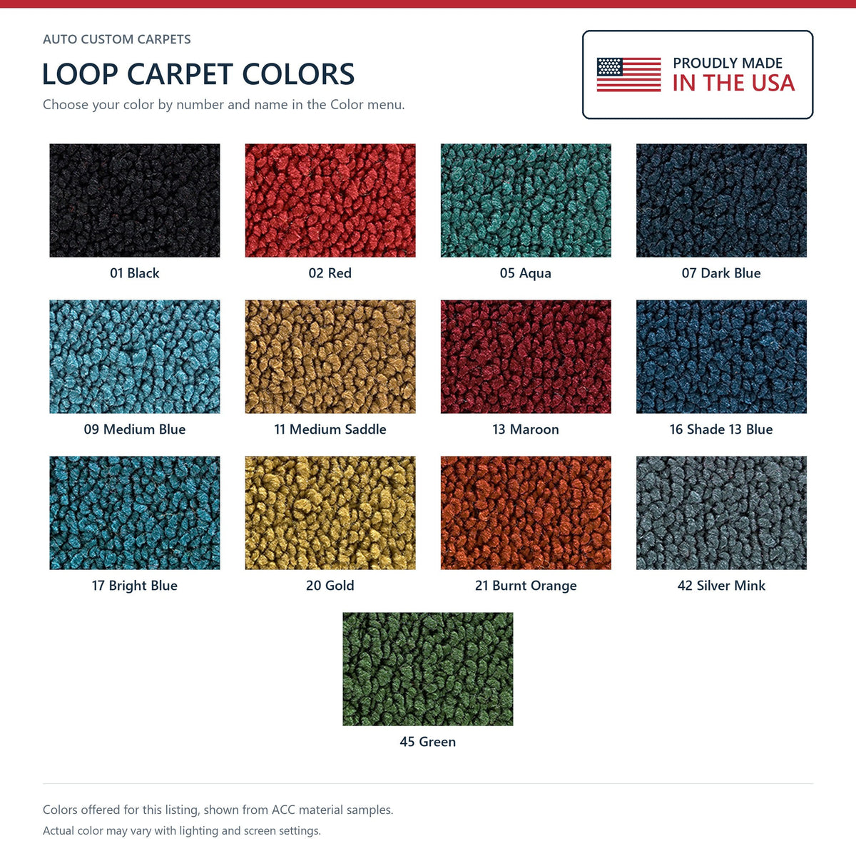1966-1970 Buick Riviera 2DR Loop Molded Replacement Carpet Kit - 2-Piece - product details image 9