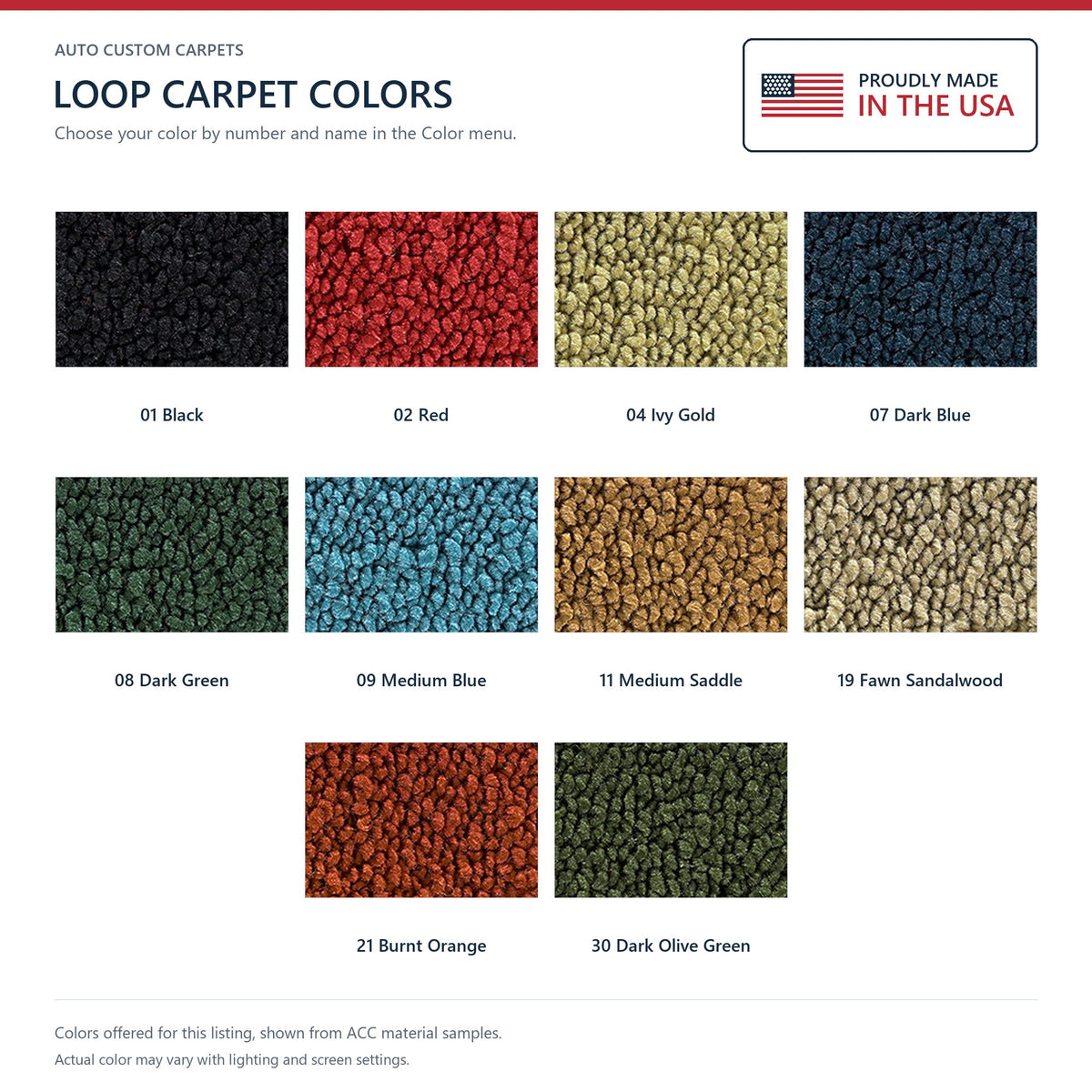 1970 Plymouth Cuda Auto Loop Molded Replacement Carpet Kit - 2-Piece - product details image 9