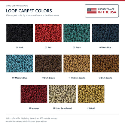 1967 Dodge Charger Auto Console Strip Loop Replacement Carpet Kit - 3-Piece - product details image 4