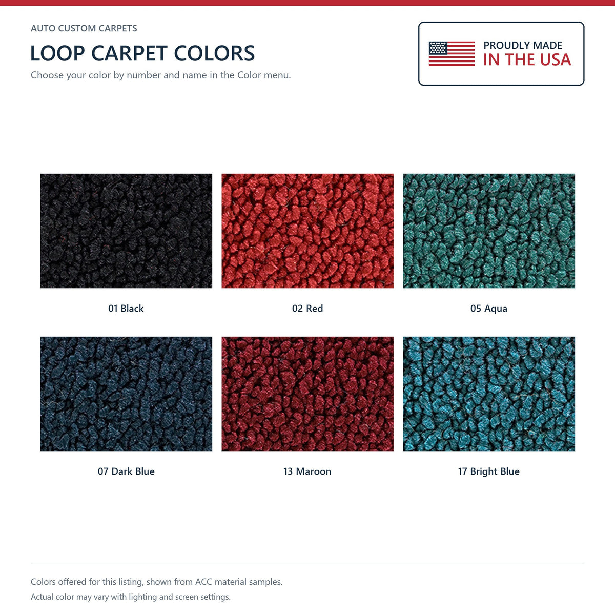 1963-1964 Oldsmobile Dynamic 88 2DR Auto Loop Molded Replacement Carpet Kit - 2-Piece - product details image 9
