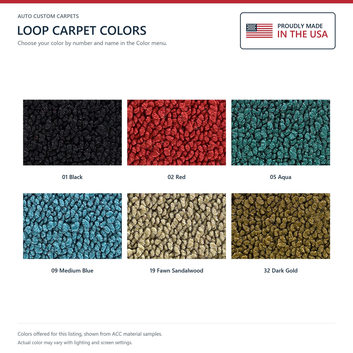 1965 Plymouth Satellite Console Strip 2DR 4spd Fits Long Console Loop Replacement Carpet Kit - 4-Piece - product details imag