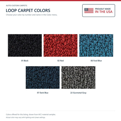 1961-1964 Ford F-100 Reg Cab with 2 (lo) Tunnel Loop Molded Replacement Carpet Kit - 1-Piece - product details image 9
