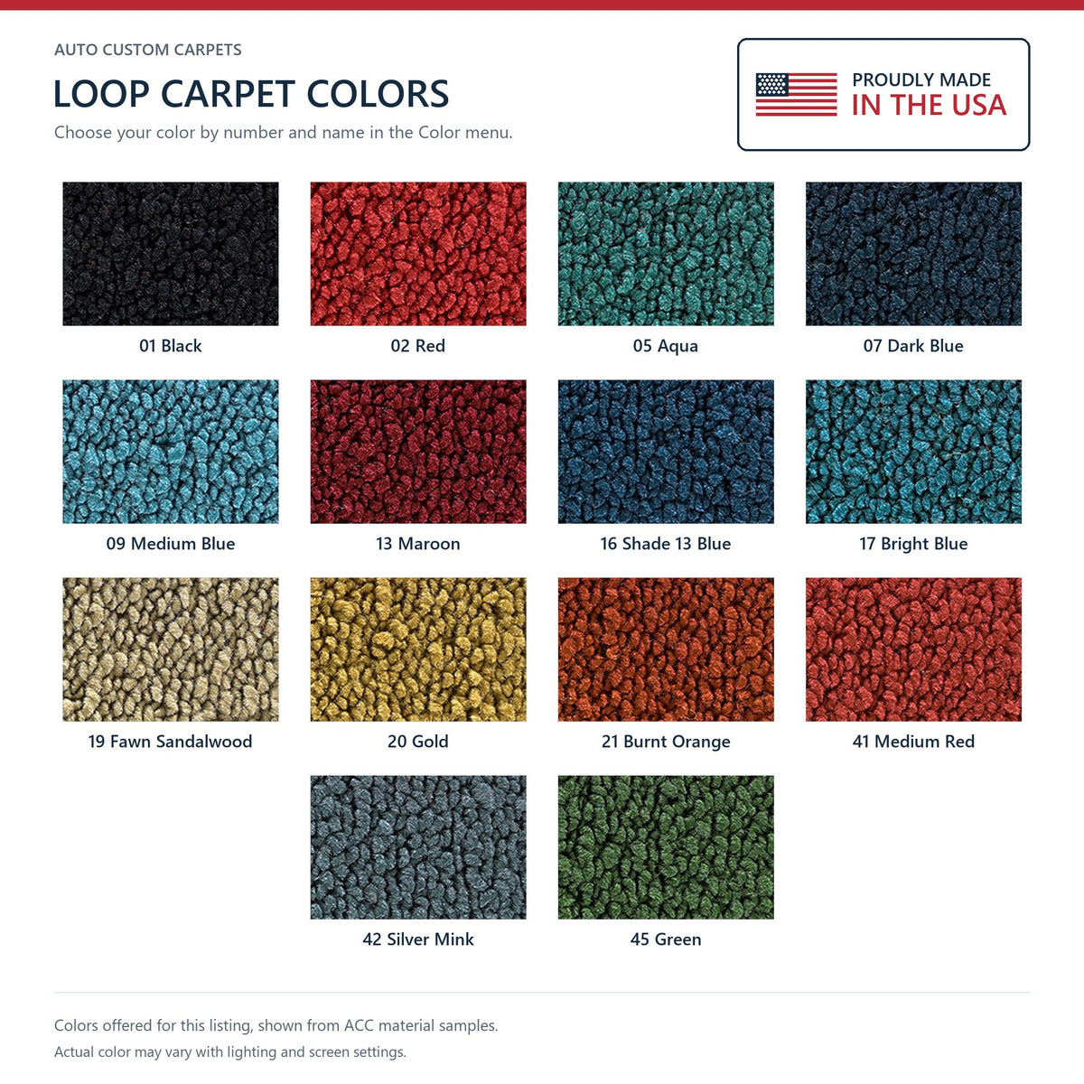 1965-1970 Buick Wildcat 2DR Loop Molded Replacement Carpet Kit - 2-Piece - product details image 9