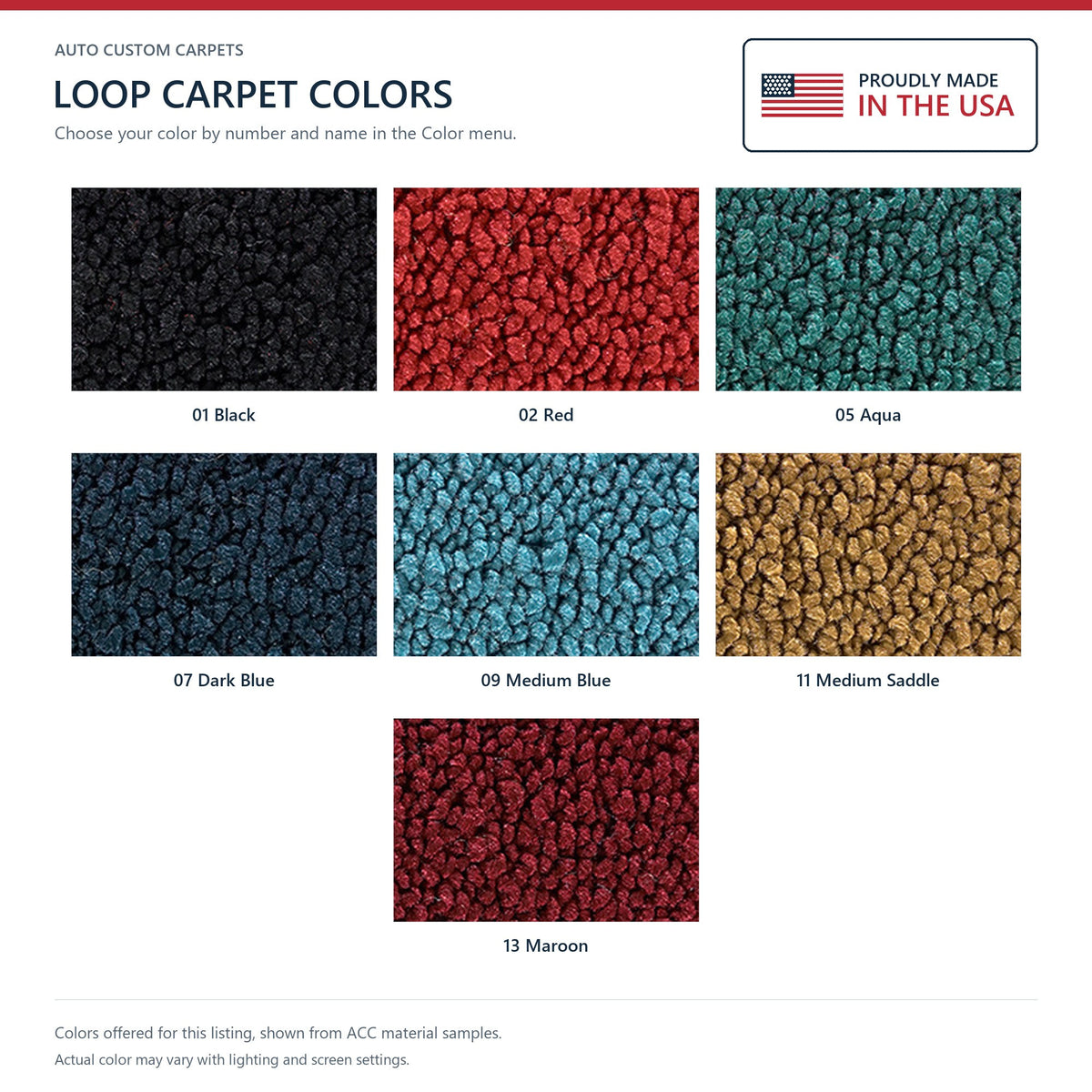 1966 Dodge Charger Auto with Console Strips Pass Area Loop Molded Replacement Carpet Kit - 4-Piece - product details image 9