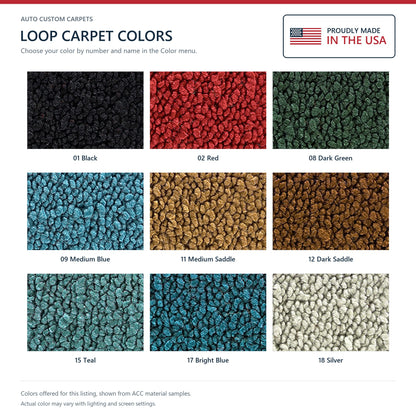 1967 Chevrolet Corvette Coupe Complete No Pad Loop Molded Replacement Carpet Kit - 9-Piece - product details image 10