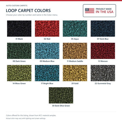 1968-1969 Chevrolet Camaro Fold Downs Loop Replacement Carpet Kit - 1-Piece - product details image 5