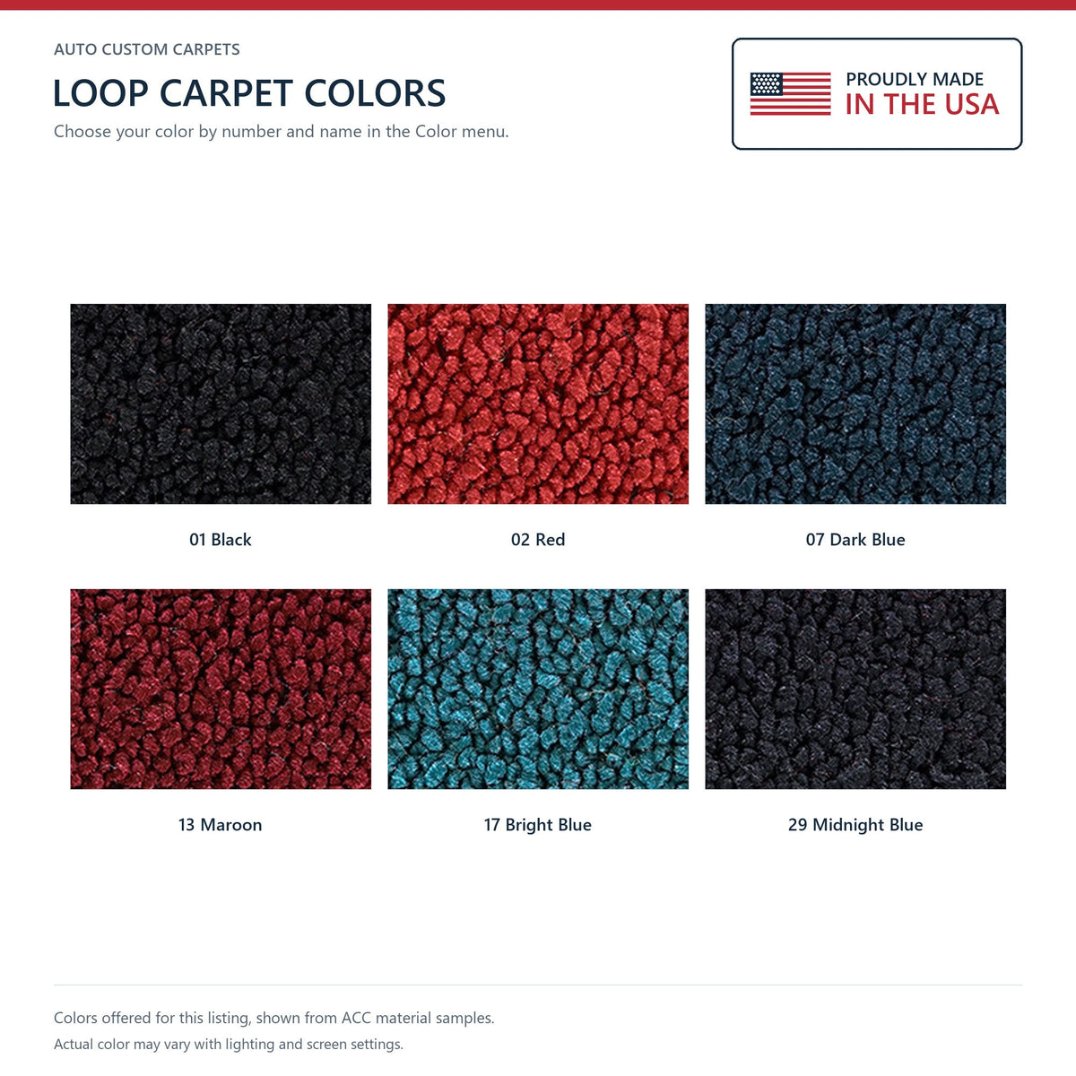 1963-1964 Oldsmobile Starfire 2DR Auto Loop Molded Replacement Carpet Kit - 2-Piece - product details image 9