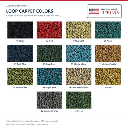 1968-1972 Chevy Chevelle Malibu Door Panel 2DR 8 Inch Inserts Loop Replacement Carpet Kit - 2-Piece - product details image 4