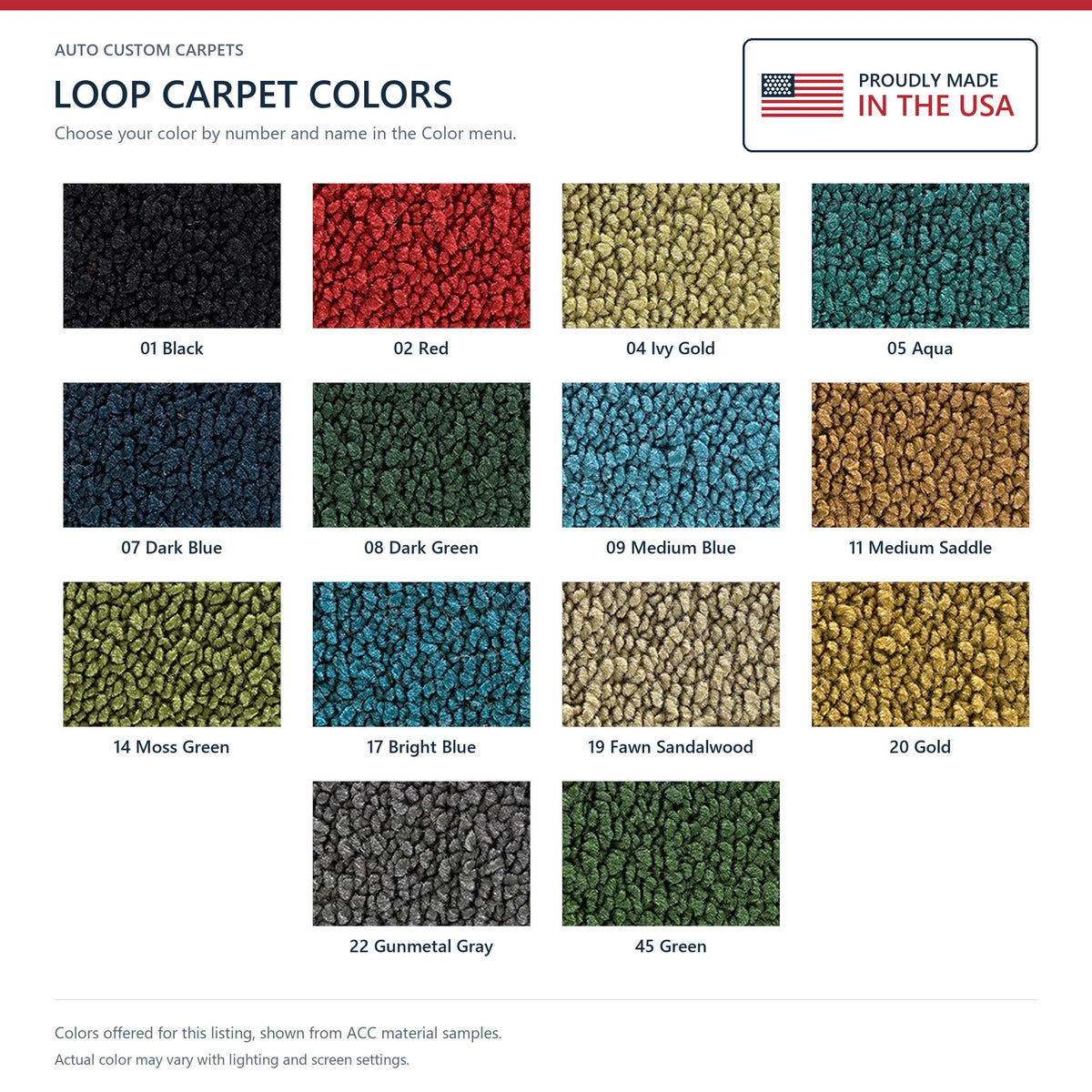 1968-1972 Oldsmobile Cutlass 2DR Auto Loop Molded Replacement Carpet Kit - 2-Piece - product details image 9