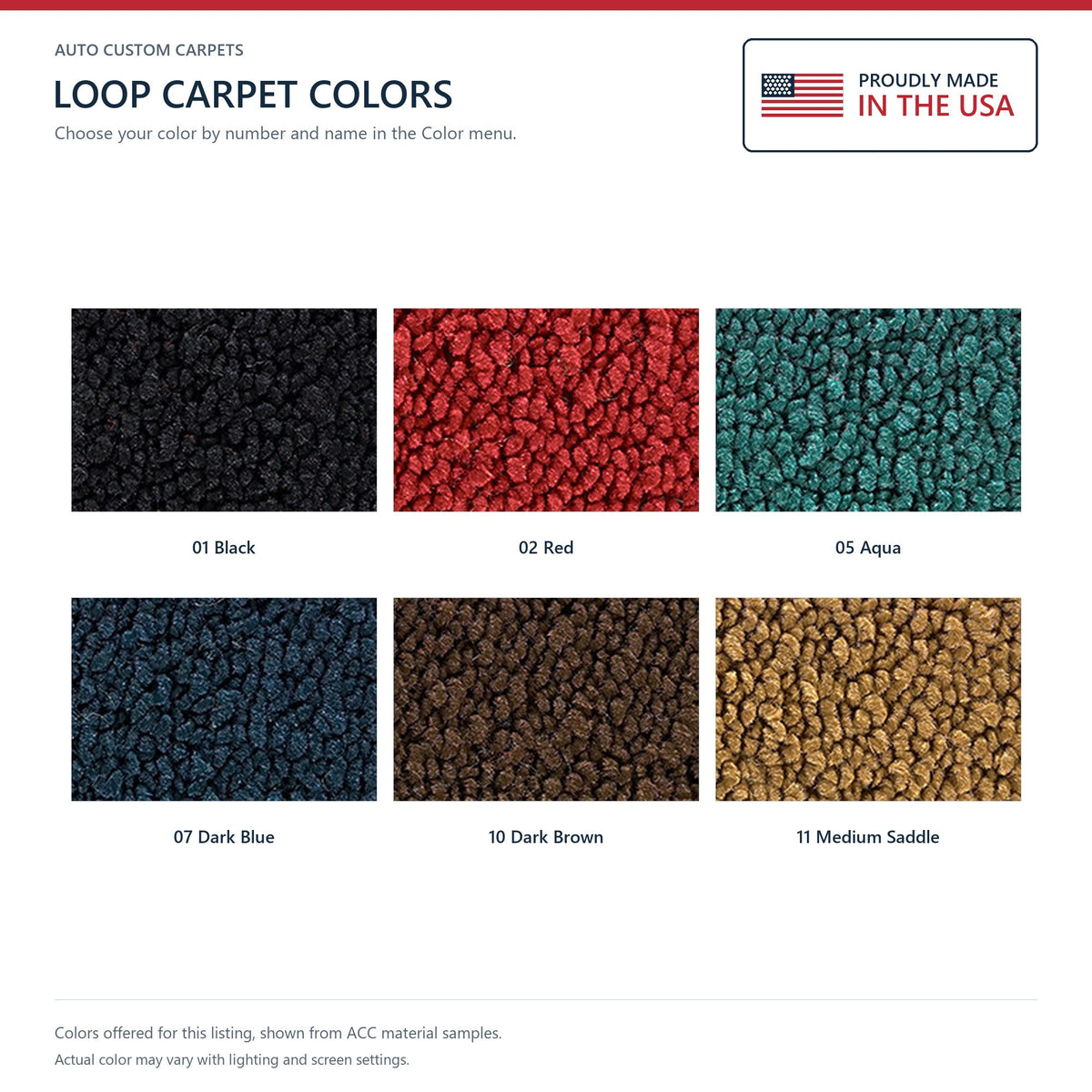 1965 Dodge Polara 2DR Auto Loop Molded Replacement Carpet Kit - 2-Piece - product details image 9
