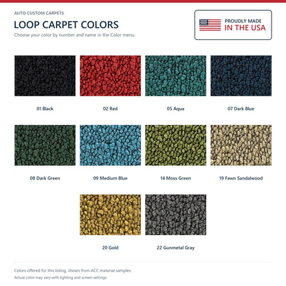 1965-1968 Chrysler Imperial 2DR/4DR 1 piece carpet. Non original Loop Replacement Carpet Kit - 1-Piece - product details imag